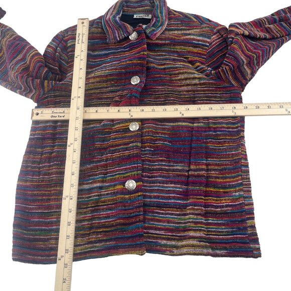 Chicos Design Multicolor Striped Jacket Size Small Chico's size 0 Tapestry - Picture 2 of 4